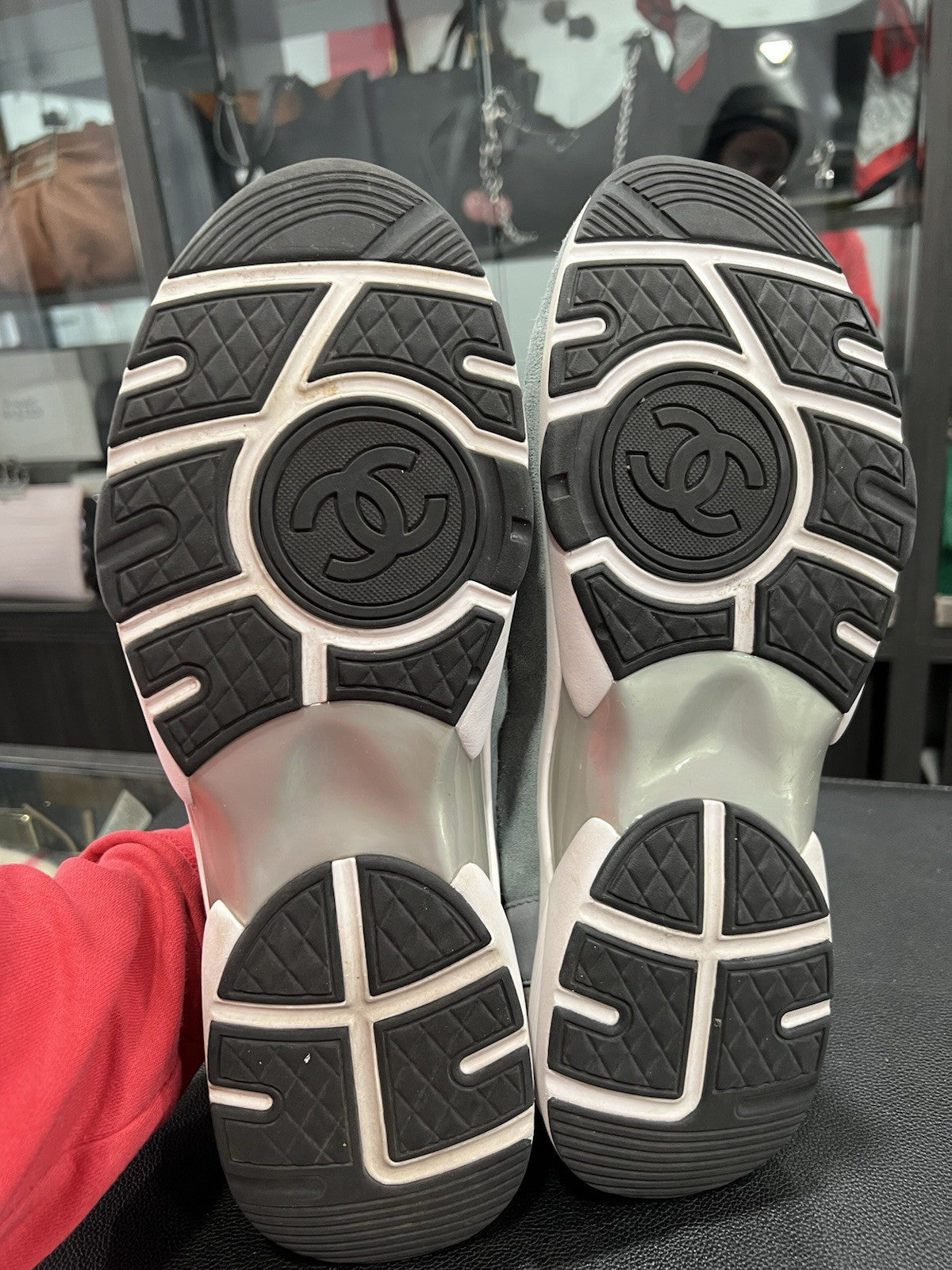 Chanel Men's Suede/Mesh Trainers Size 45/US12 Multicolor Retail $1500