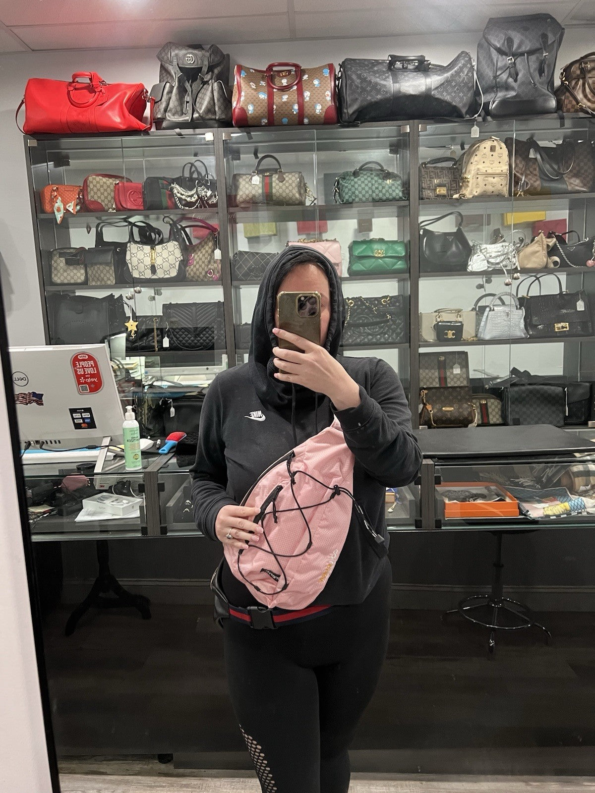 Supreme Logo Patch Nylon Sling Bag