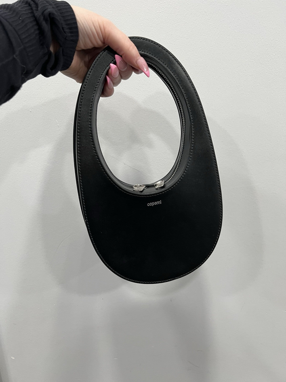 Coperni Black Mini Swipe Top Handle Clutch