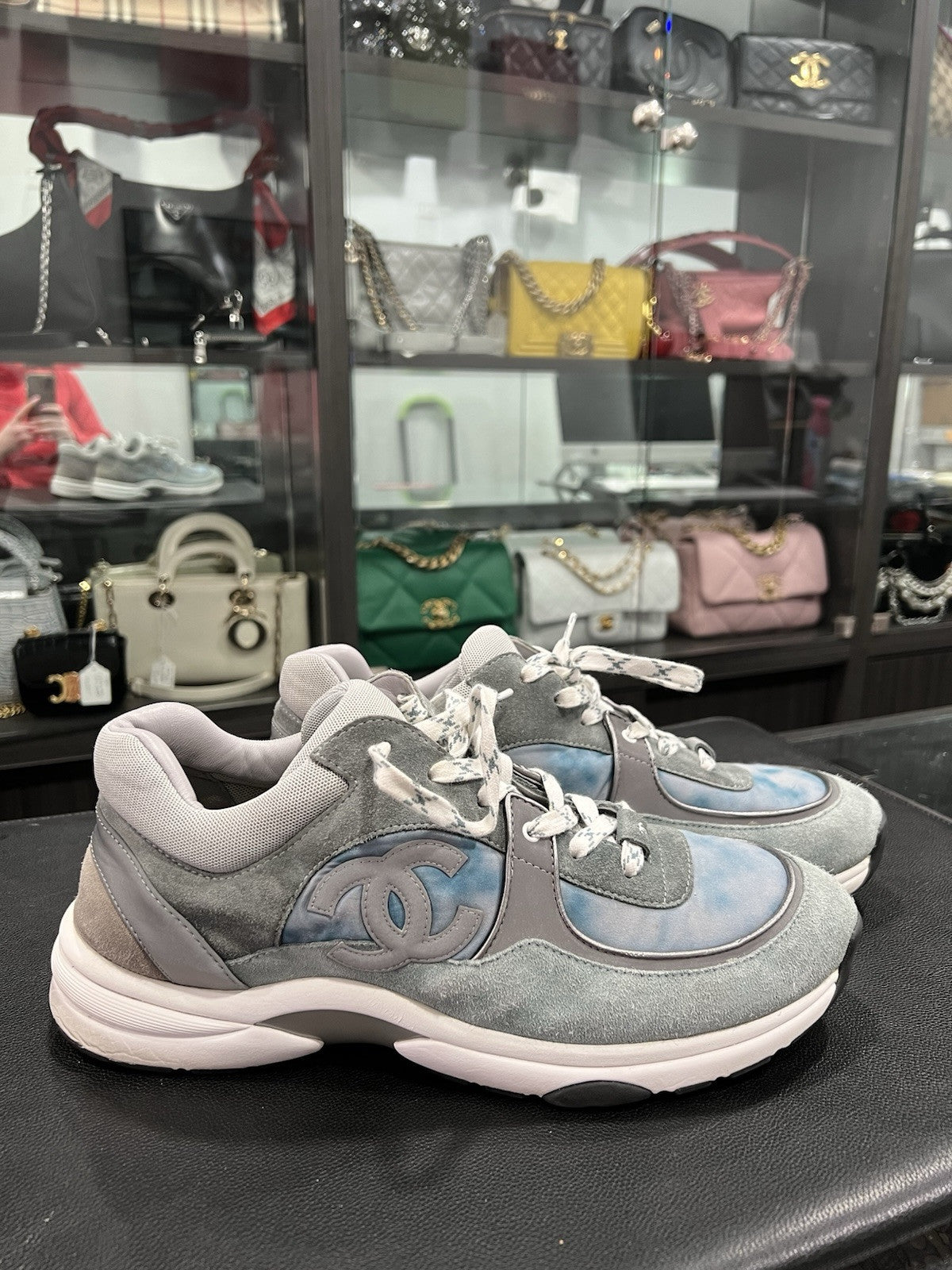 Chanel Men's Suede/Mesh Trainers Size 45/US12 Multicolor Retail $1500