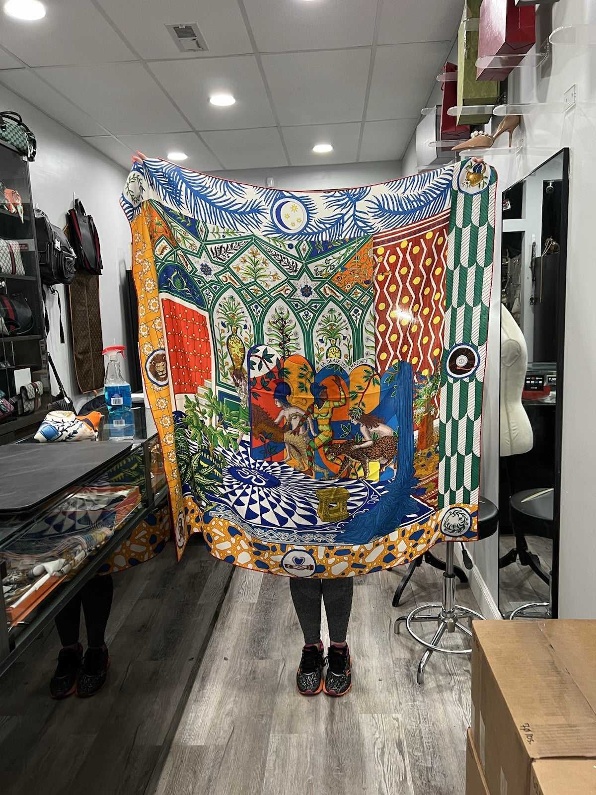 Hermes La Danse Des Amazones Cashmere Large Scarf 140cm