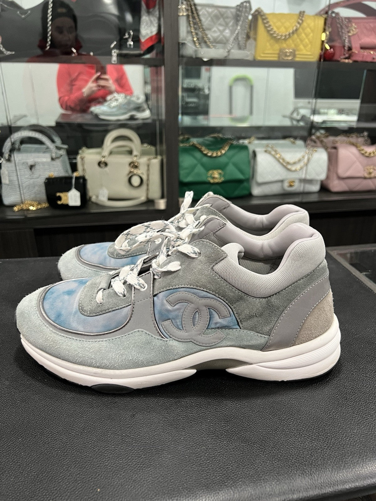 Chanel Men's Suede/Mesh Trainers Size 45/US12 Multicolor Retail $1500