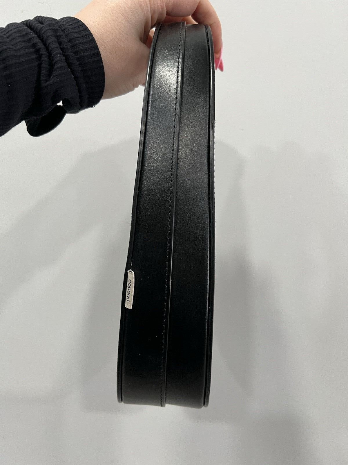 Coperni Black Mini Swipe Top Handle Clutch