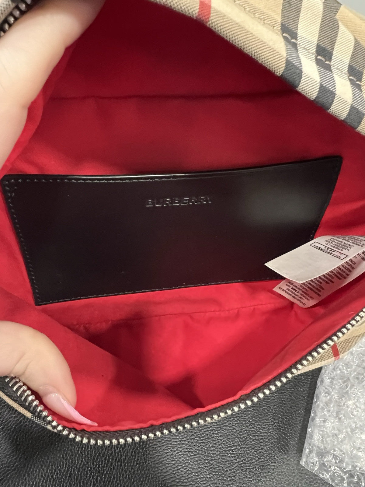 Burberry Pre-Owned 2018-2024 Medium House Check Nylon Sonny Belt Bag