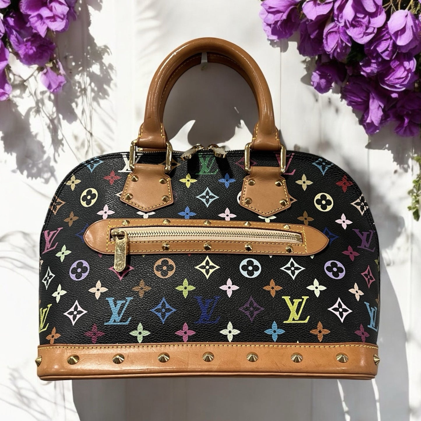 Louis Vuitton Takashi Murakami Black Limited Edition Alma Bag
