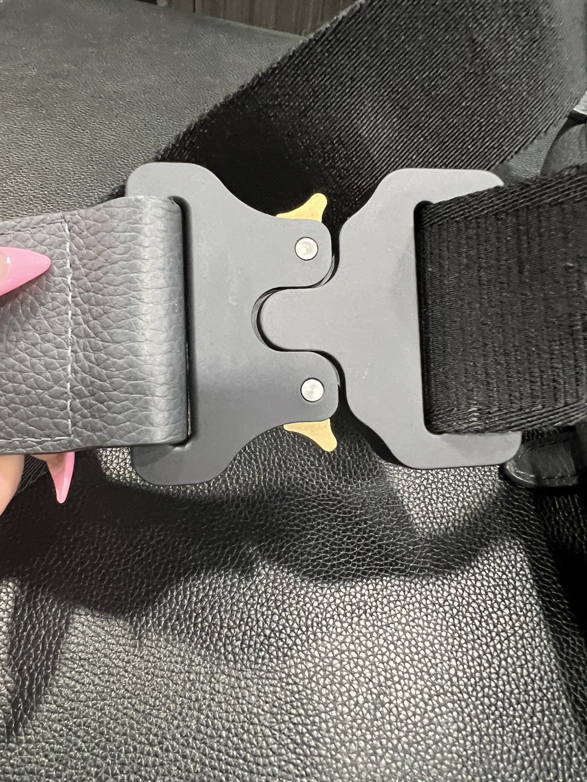 Christian Dior Men's Dark Grey/Black Atelier Saddle Bag Retail $3500