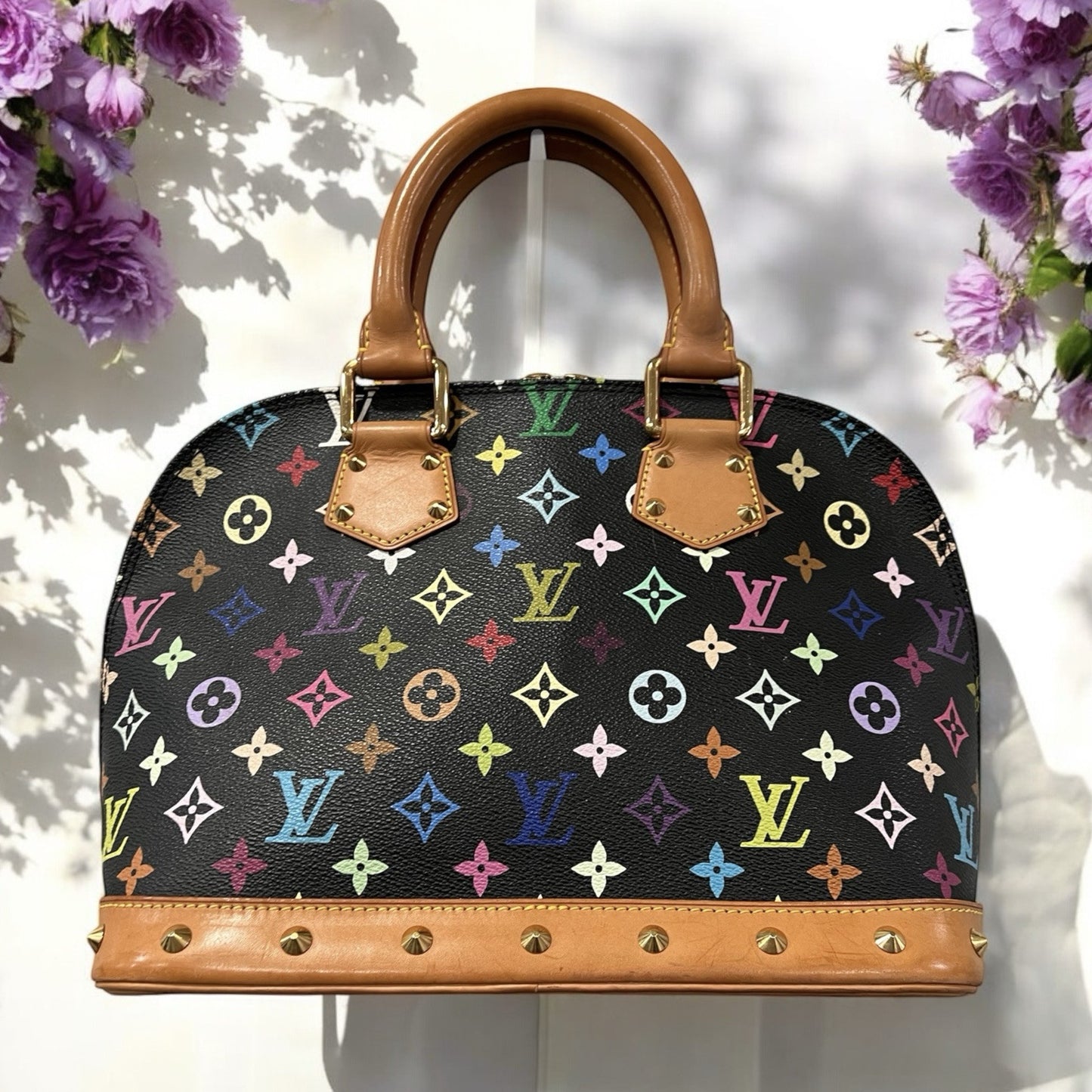 Louis Vuitton Takashi Murakami Black Limited Edition Alma Bag