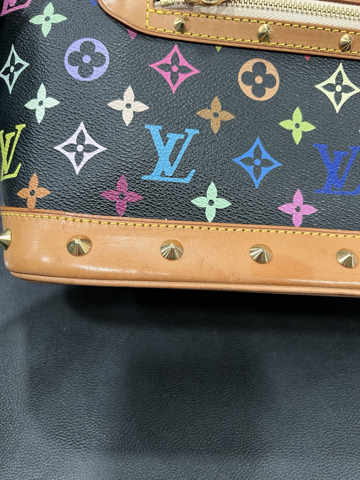 Louis Vuitton Takashi Murakami Black Limited Edition Alma Bag