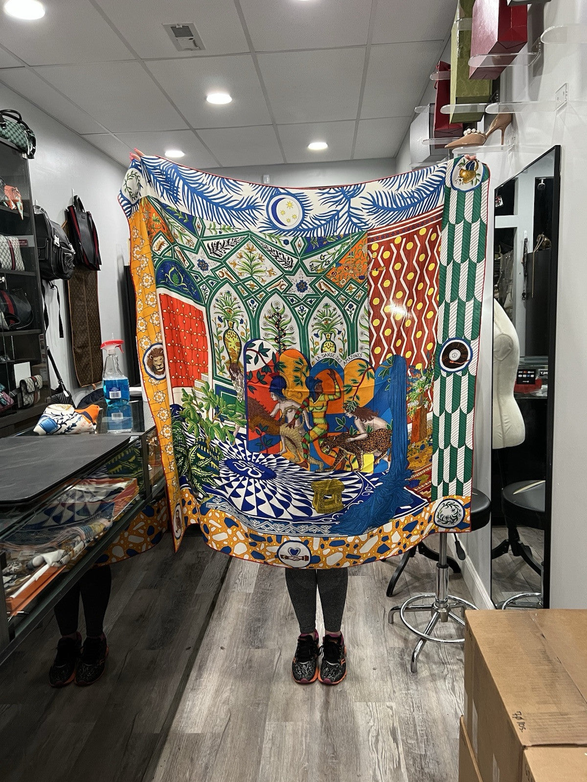 Hermes La Danse Des Amazones Cashmere Large Scarf 140cm
