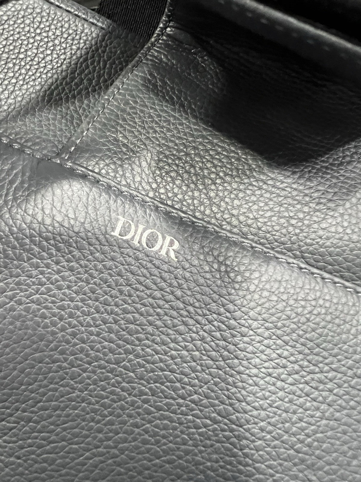 Christian Dior Men's Dark Grey/Black Atelier Saddle Bag Retail $3500