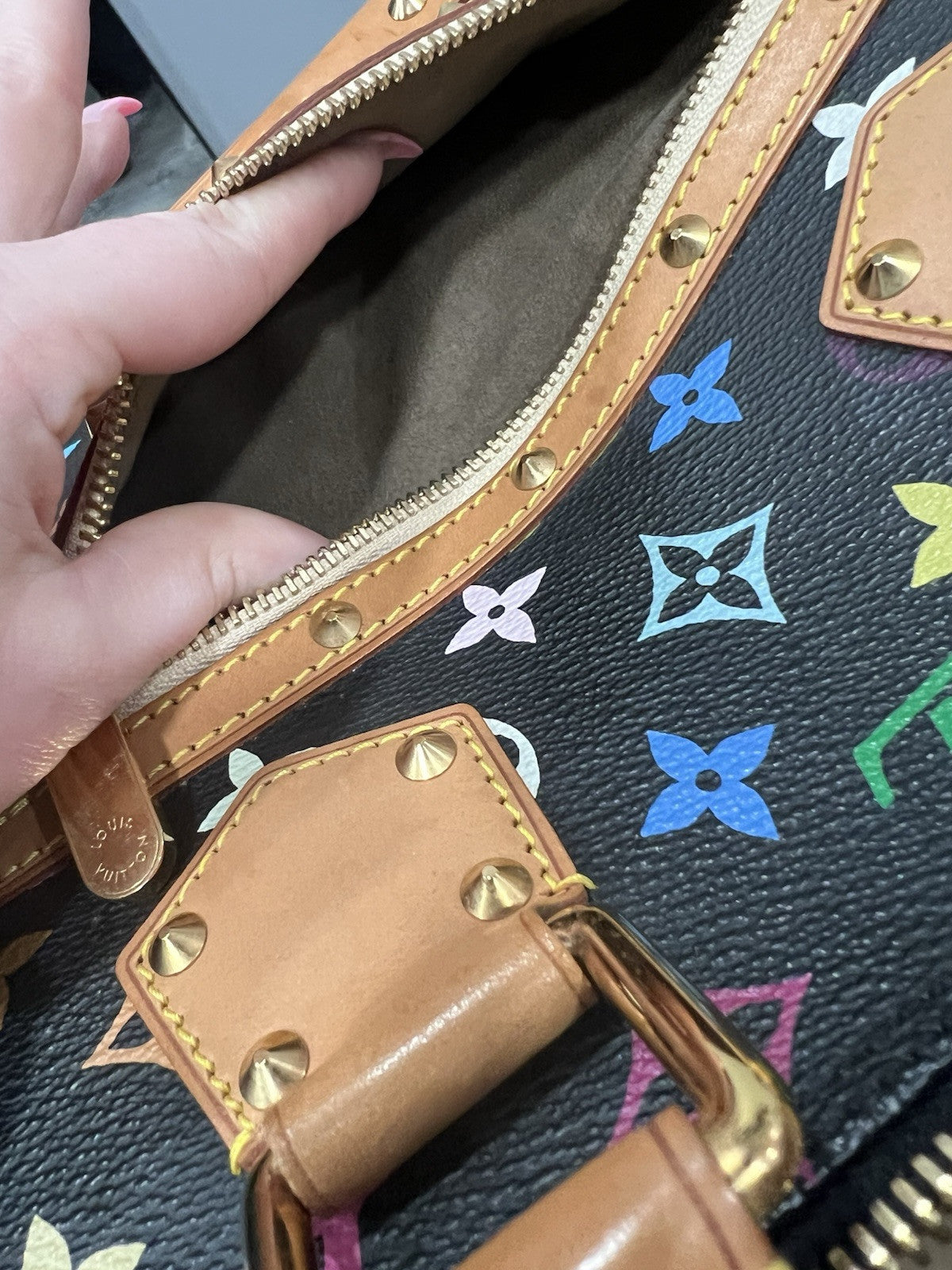 Louis Vuitton Takashi Murakami Black Limited Edition Alma Bag
