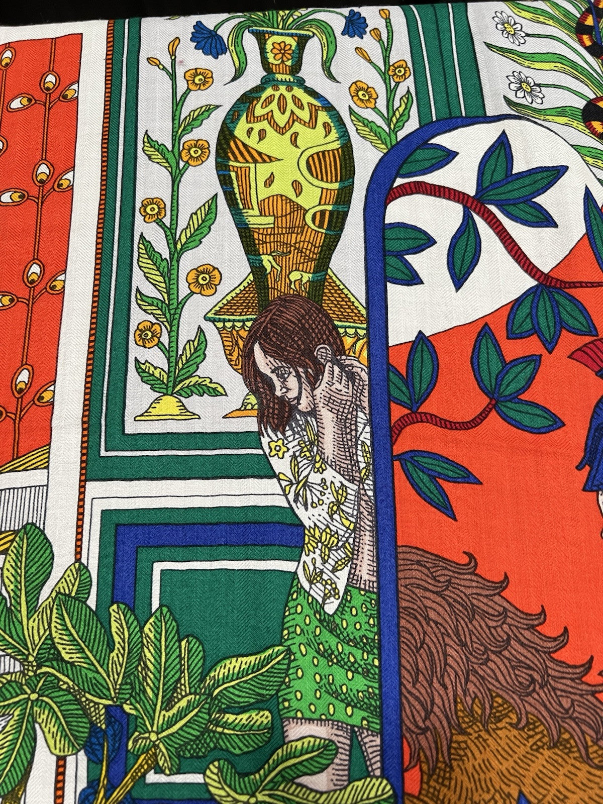 Hermes La Danse Des Amazones Cashmere Large Scarf 140cm