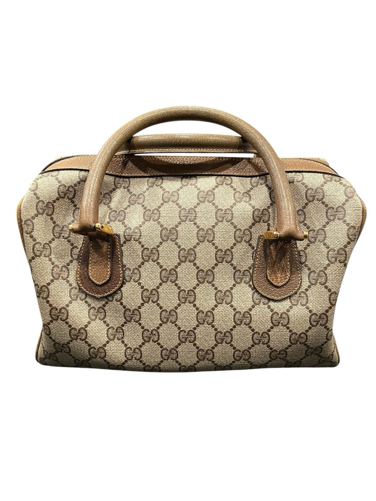 Gucci Vintage GG Supreme Dr Bag With Gold Plated Hardware