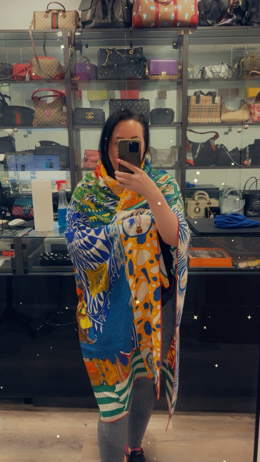 Hermes La Danse Des Amazones Cashmere Large Scarf 140cm