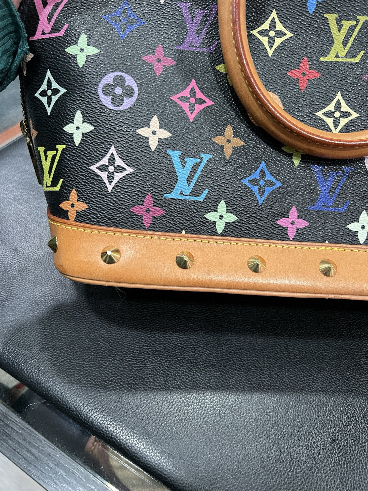 Louis Vuitton Takashi Murakami Black Limited Edition Alma Bag