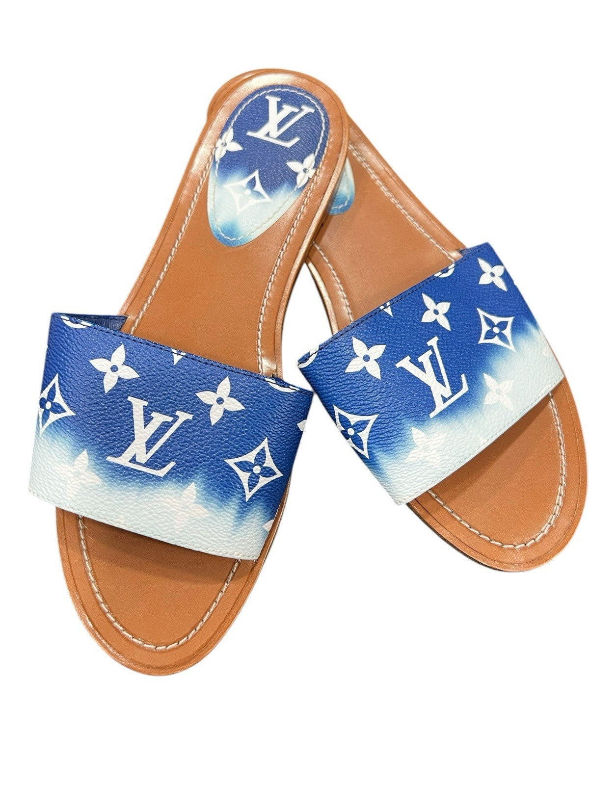 Louis Vuitton Monogram Escale Lock It Mules Size 41/US11 W/Duster