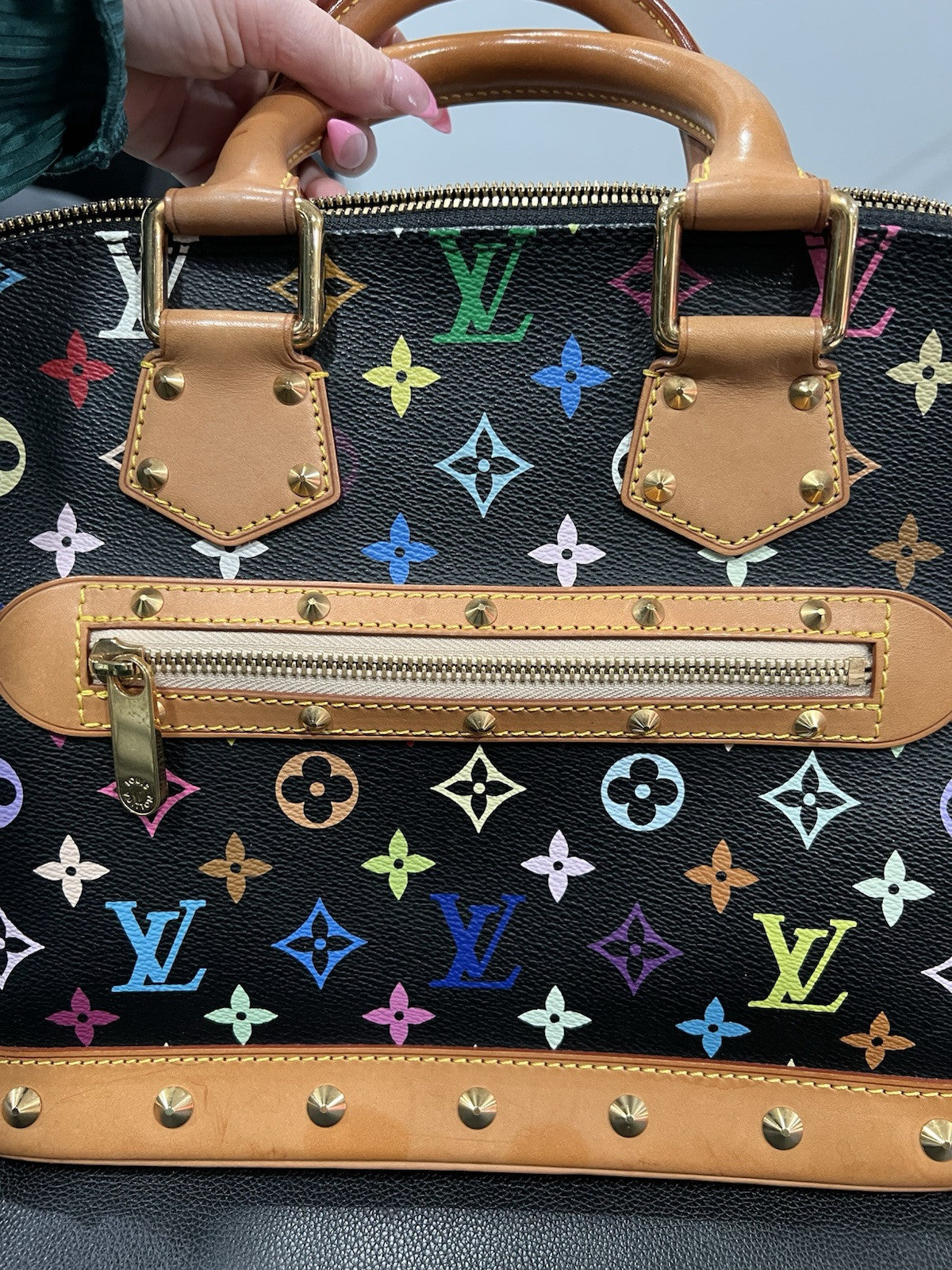 Louis Vuitton Takashi Murakami Black Limited Edition Alma Bag