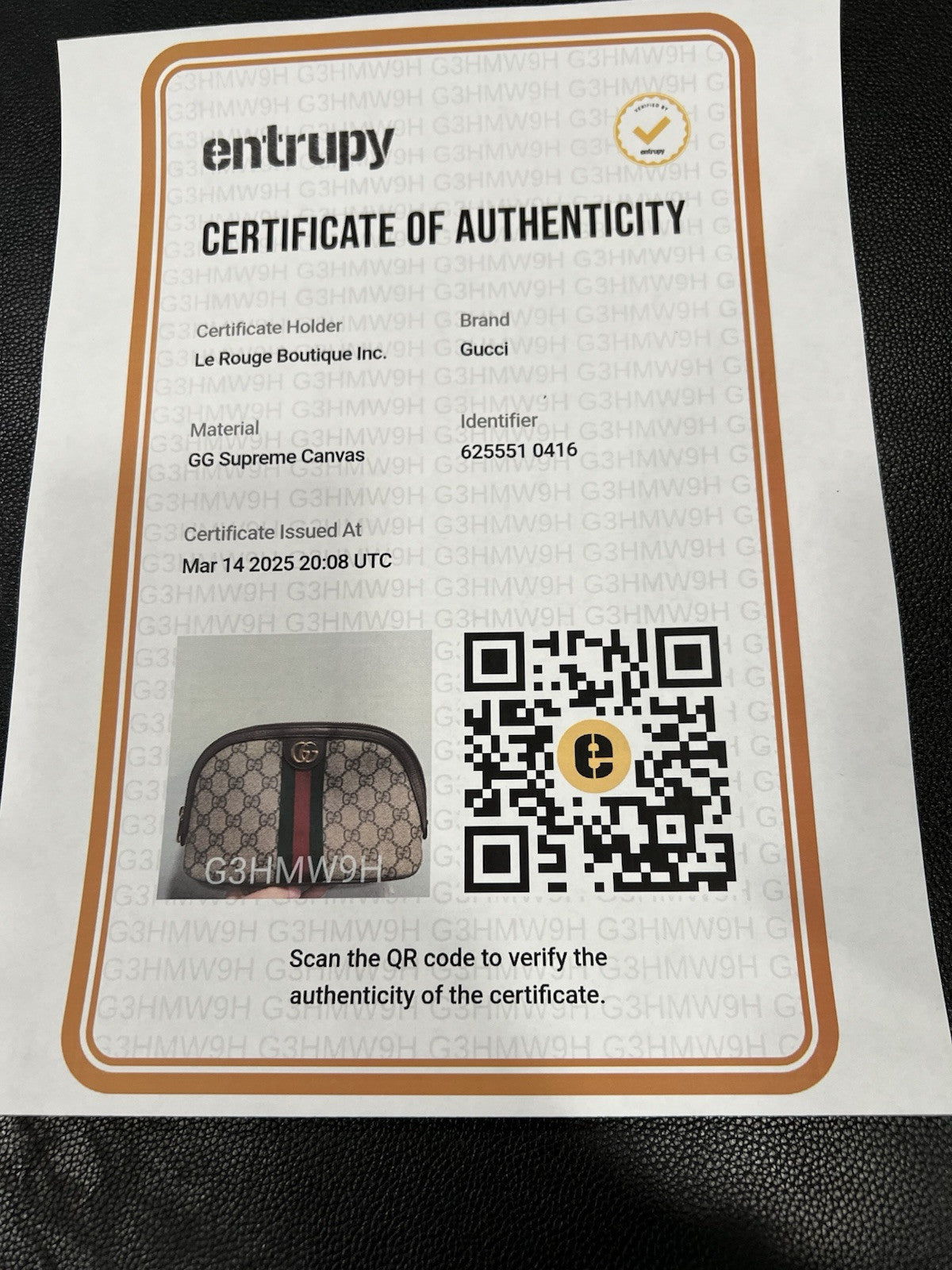 Gucci GG Supreme Ophidia Large Cosmetic Case