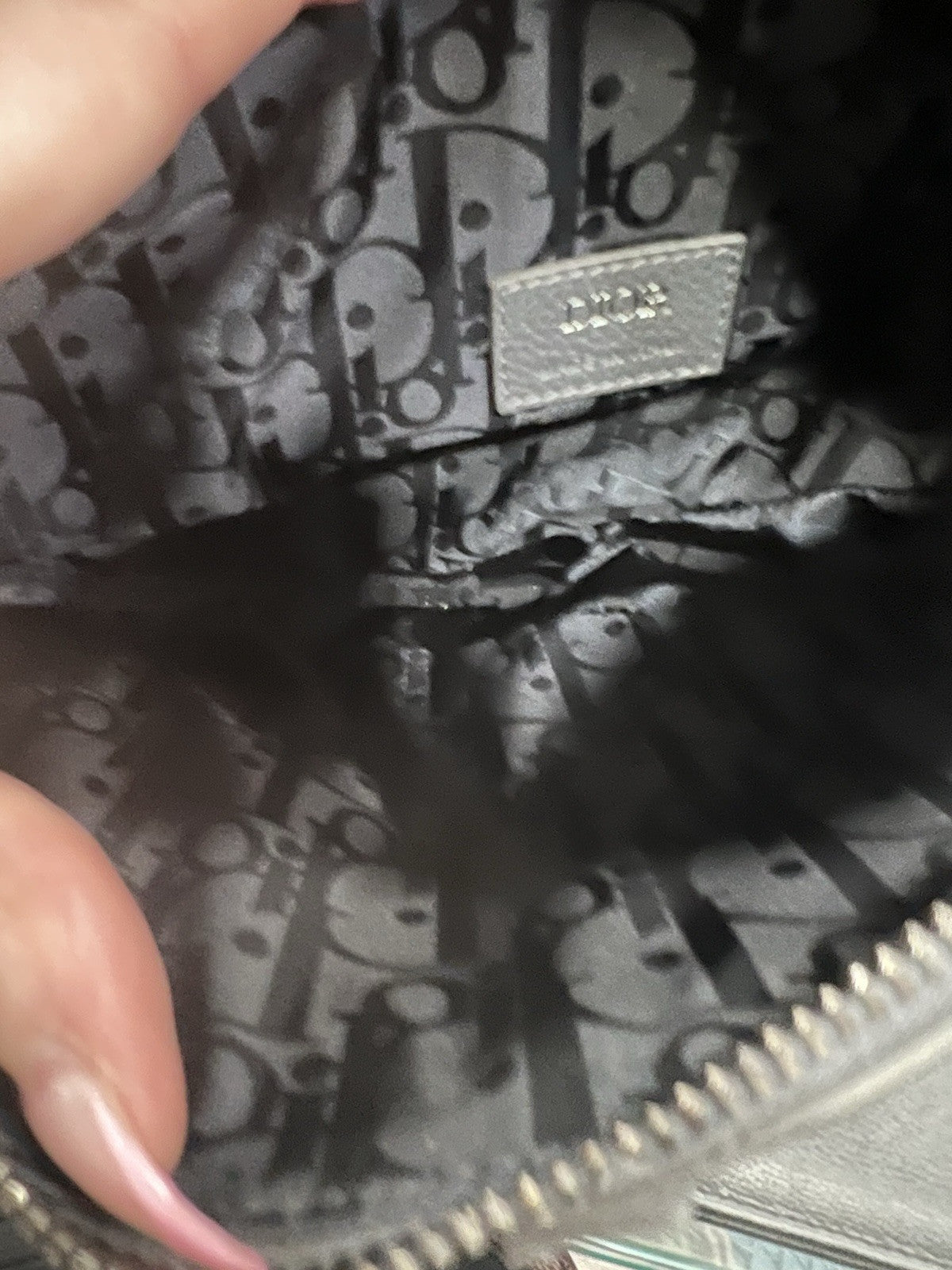 Christian Dior Men's Dark Grey/Black Atelier Saddle Bag Retail $3500