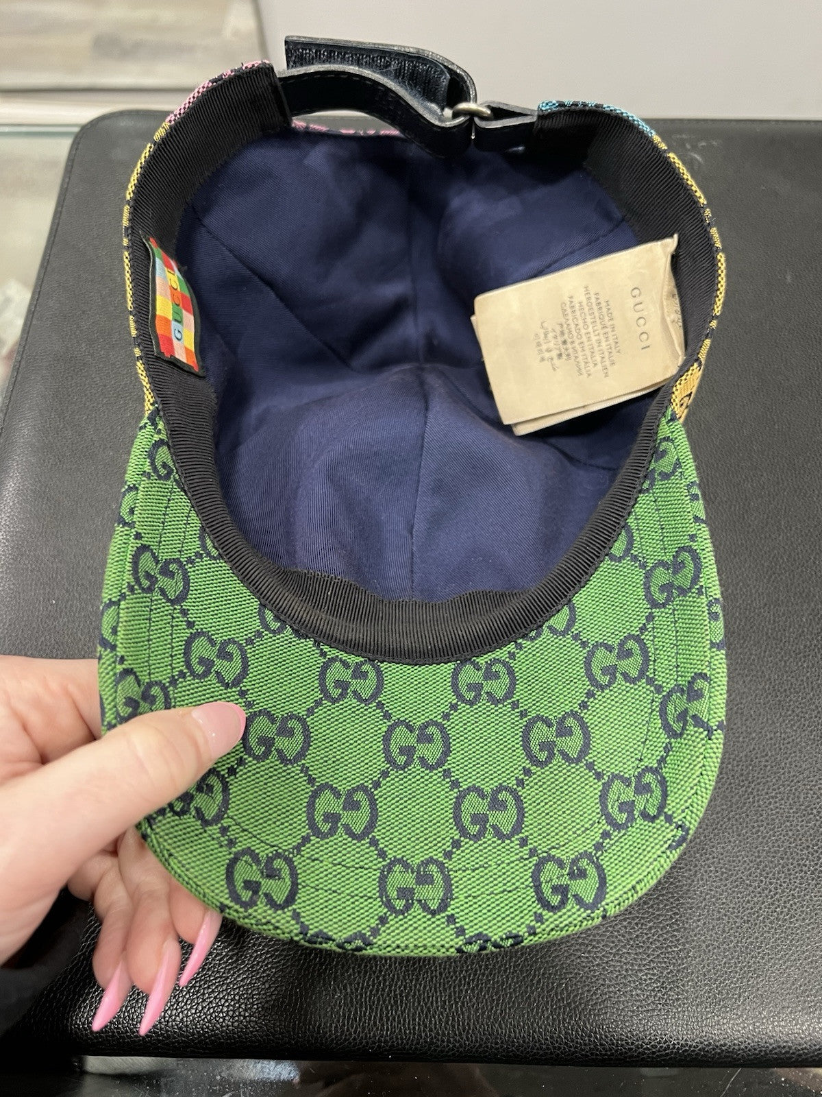 Gucci Multicolor Canvas Limited Edition Baseball Cap Size S