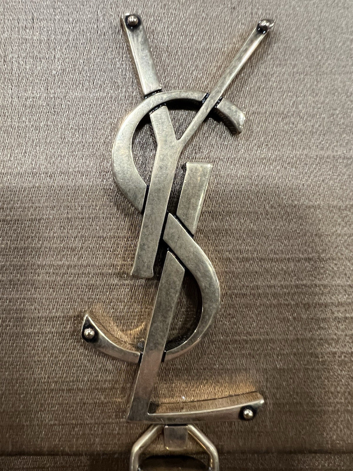 YSL Saint Laurent Kate Small Tassel Satin Crossbody Sahara Beige