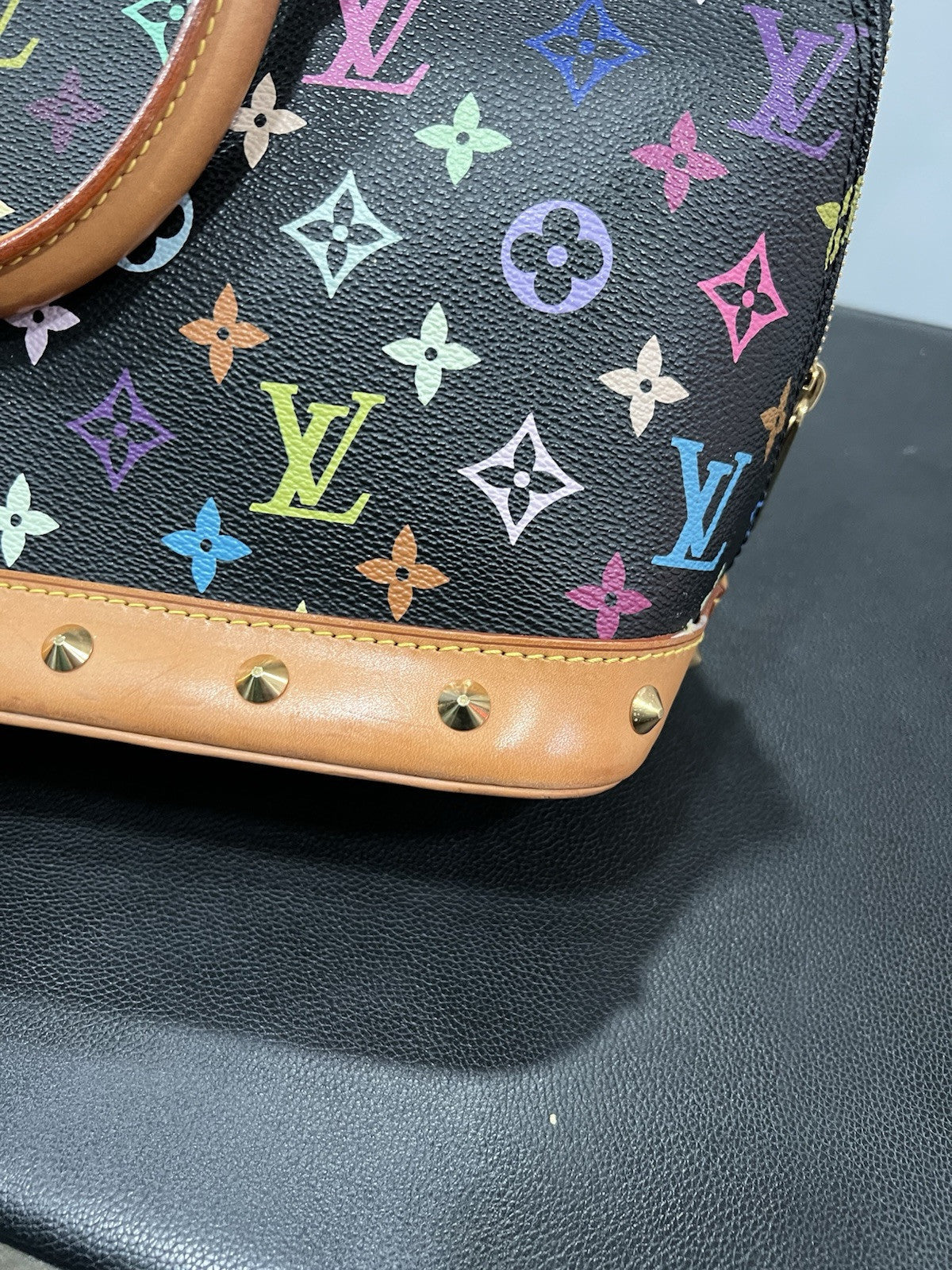Louis Vuitton Takashi Murakami Black Limited Edition Alma Bag
