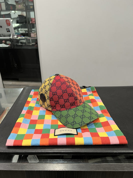 Gucci Multicolor Canvas Limited Edition Baseball Cap Size S
