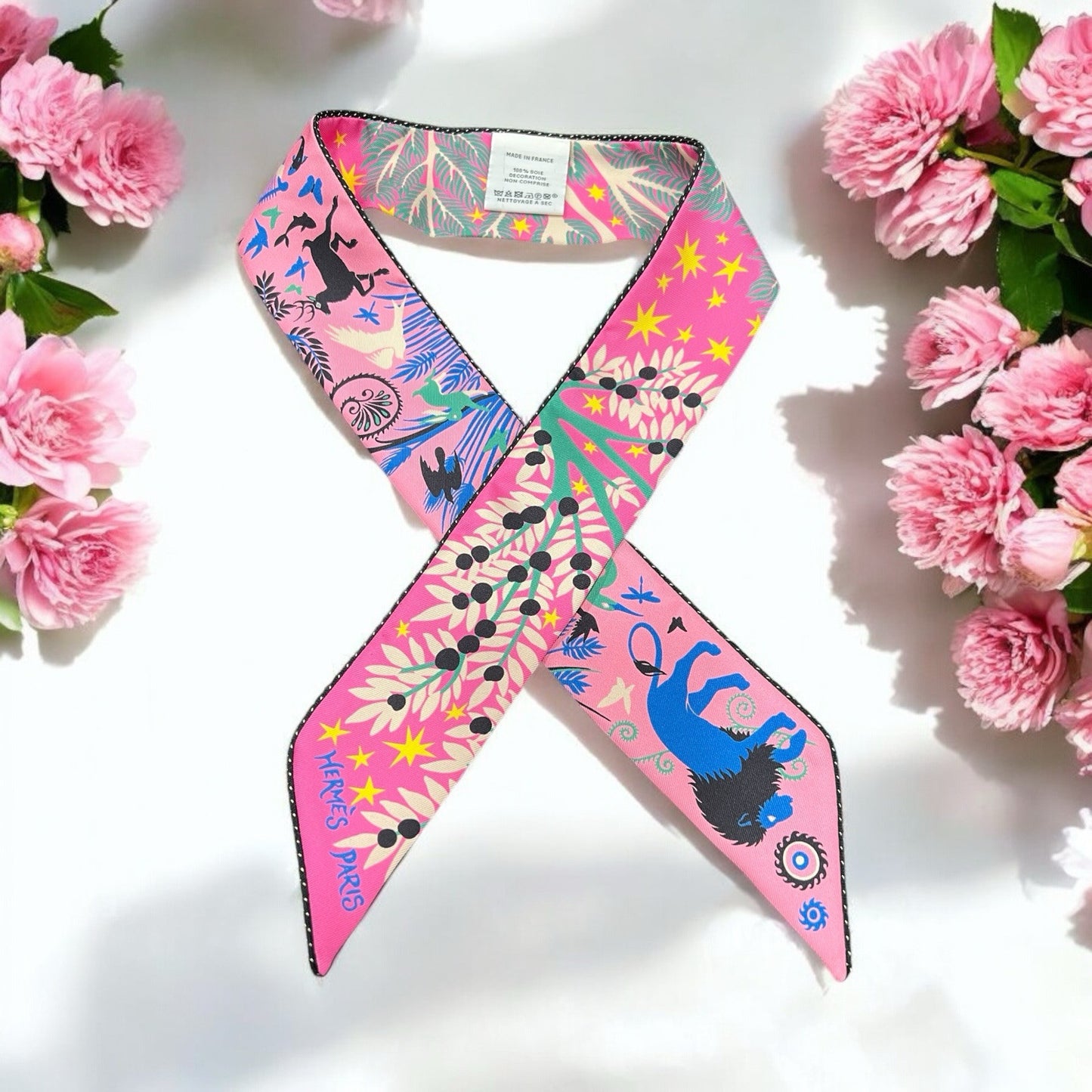 Hermes Paris Charme d'Orphee Twilly Scarf AUTHENTIC