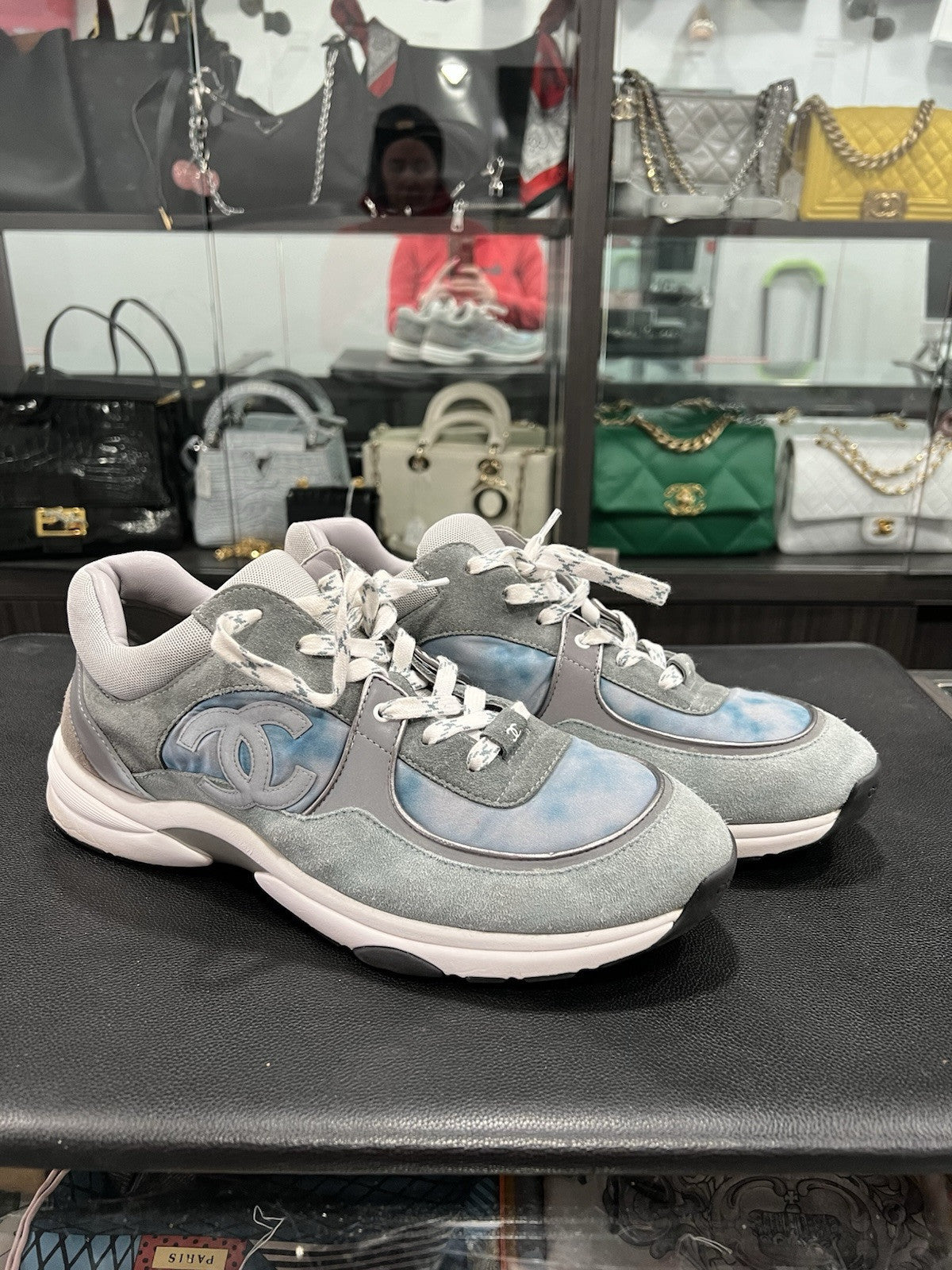 Chanel Men's Suede/Mesh Trainers Size 45/US12 Multicolor Retail $1500