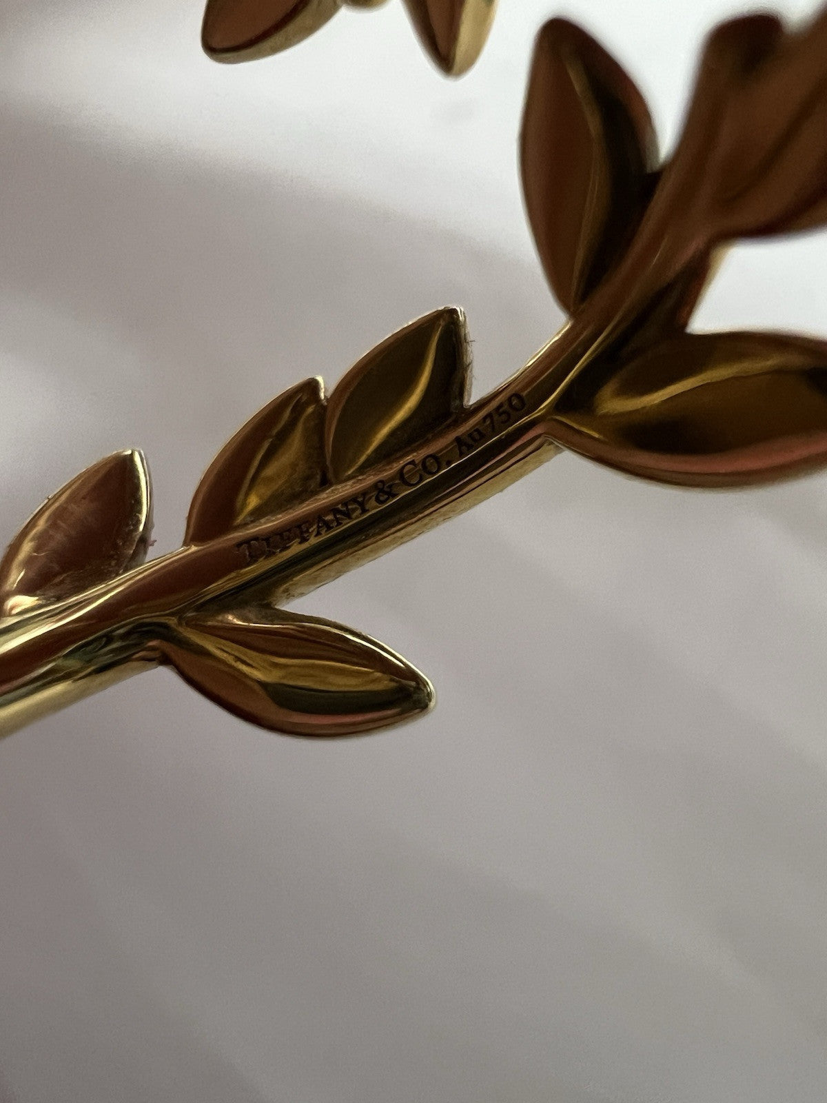 Tiffany & Co. Paloma Picasso 18k Gold Olive Leaf Bypass Ring Sz 6 Retail $1900