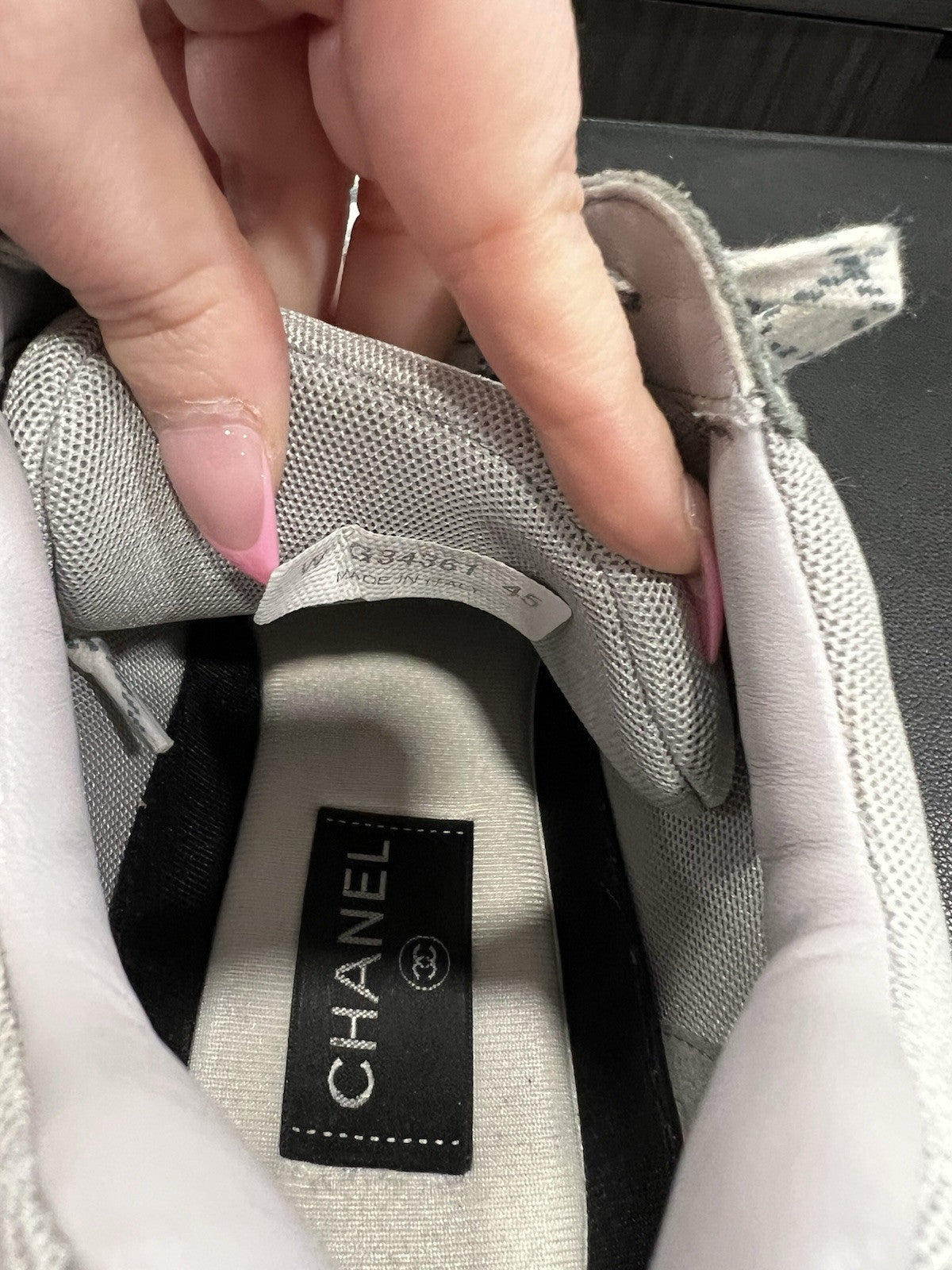 Chanel Men's Suede/Mesh Trainers Size 45/US12 Multicolor Retail $1500