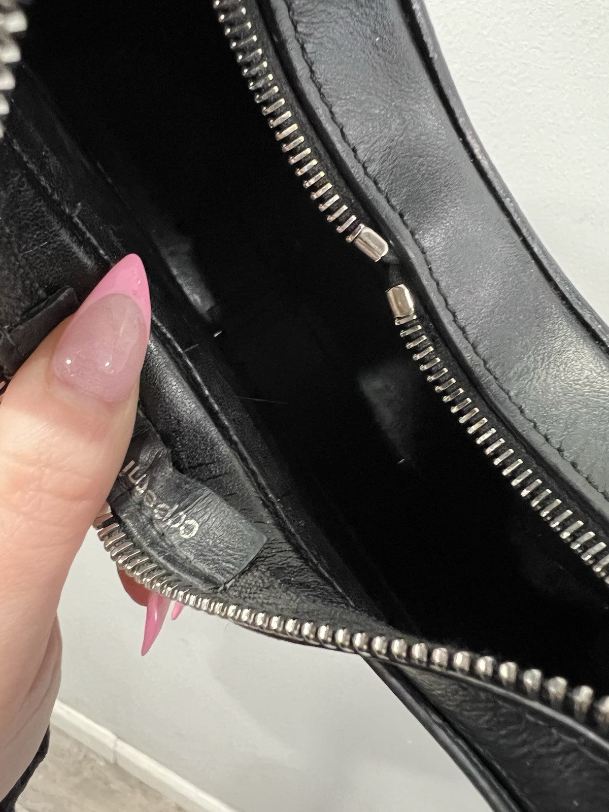 Coperni Black Mini Swipe Top Handle Clutch